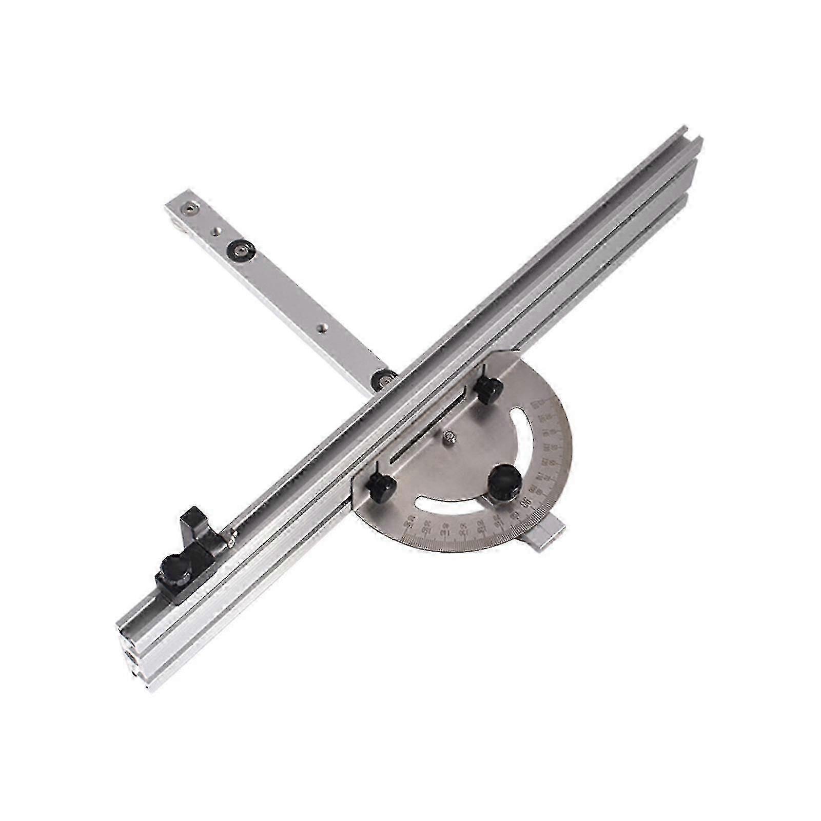 Precision Miter Gauge System with Adjustable 120° Angle Stops for Table Saw, Band Saw & Router Table