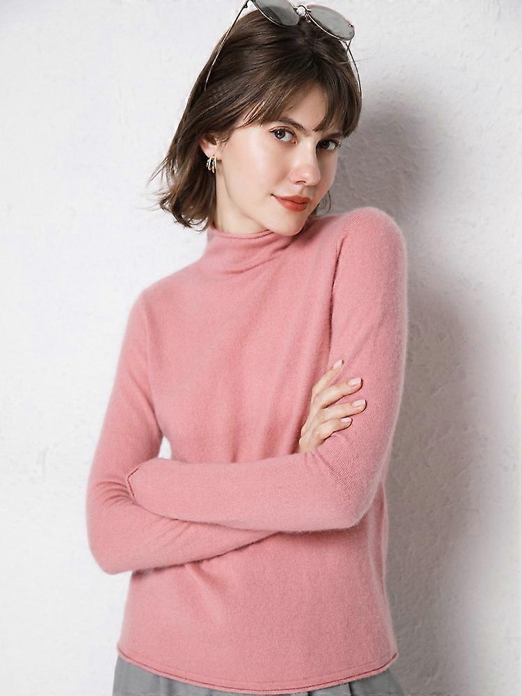 Women's 100% Australian Merino Wool Sweater Half-Turtleneck Sweater Cozy and Soft Long Sleeve Knitted Pullover Tops