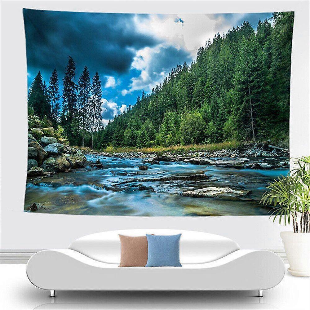 River Forest Sky Tapestry Wall Hanging Bedspread Blanket Backdrop Gift GT 378