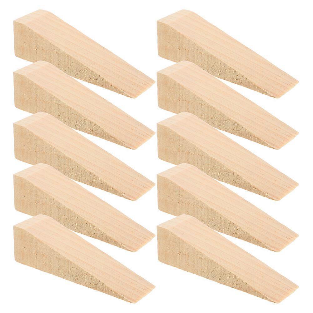 Triangle Wood Block Door Wedge for Door Stop 40Pcs Wooden