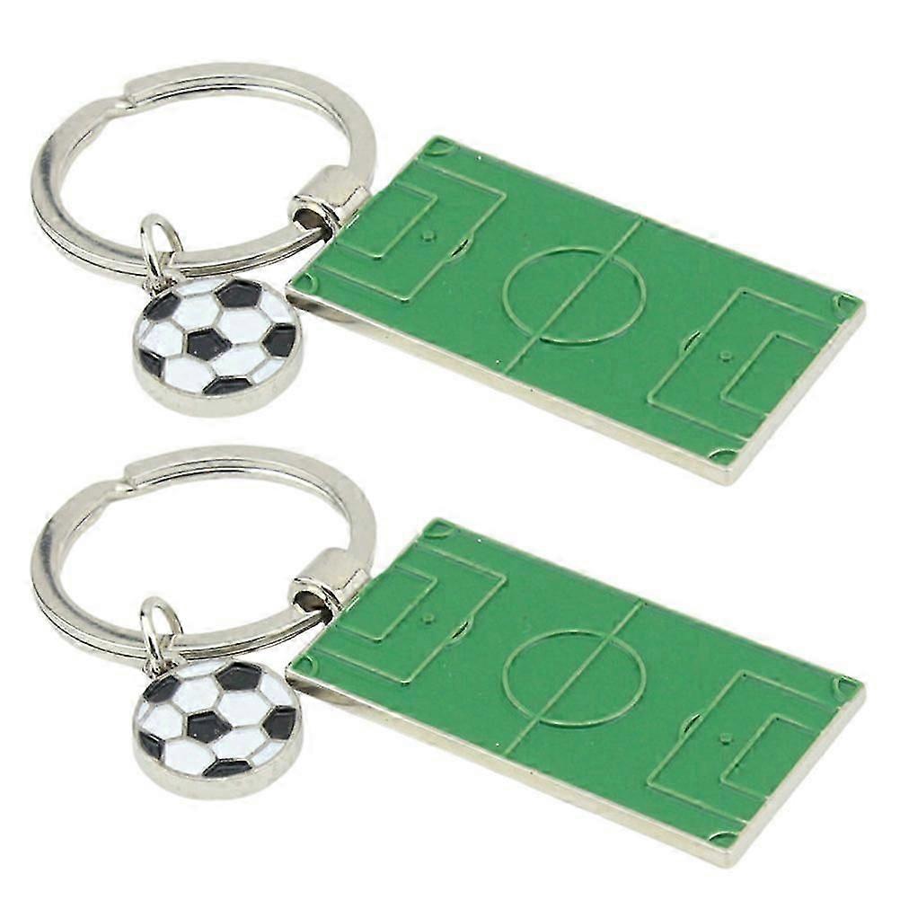 2 Pcs Mini Soccer Ball Keychains Kids Party Favor Gift