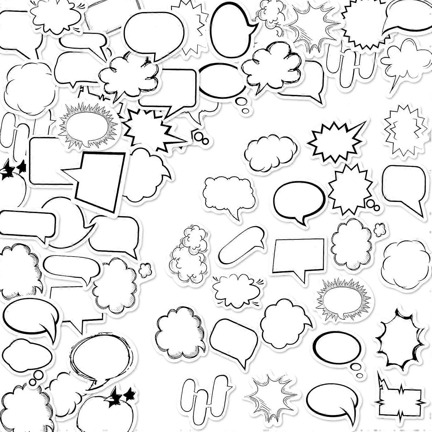 SeraphinaT 90pcs Dialog Box Stickers Self-Stick, Thought Cloud Stickers Notes,