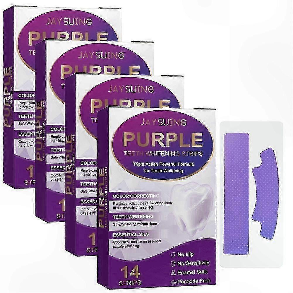 Whitening Strips with Pap and Essential Oils for Stain Removal and Color Enhancement, Peroxide-Free Solution for Triple Action Results