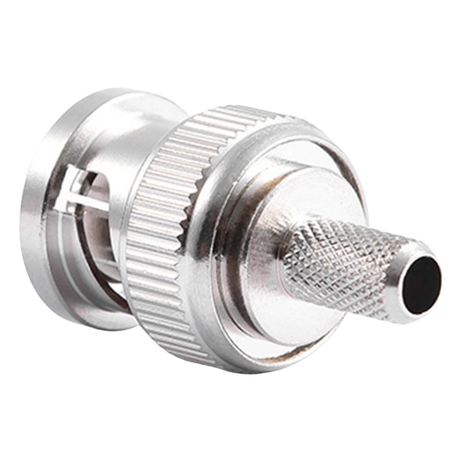 Radio Frequency Adapter BNC Male Plugs Crimp RG58 RG142 LMR195 RG400 Straight Connector for Antennas Multicolor