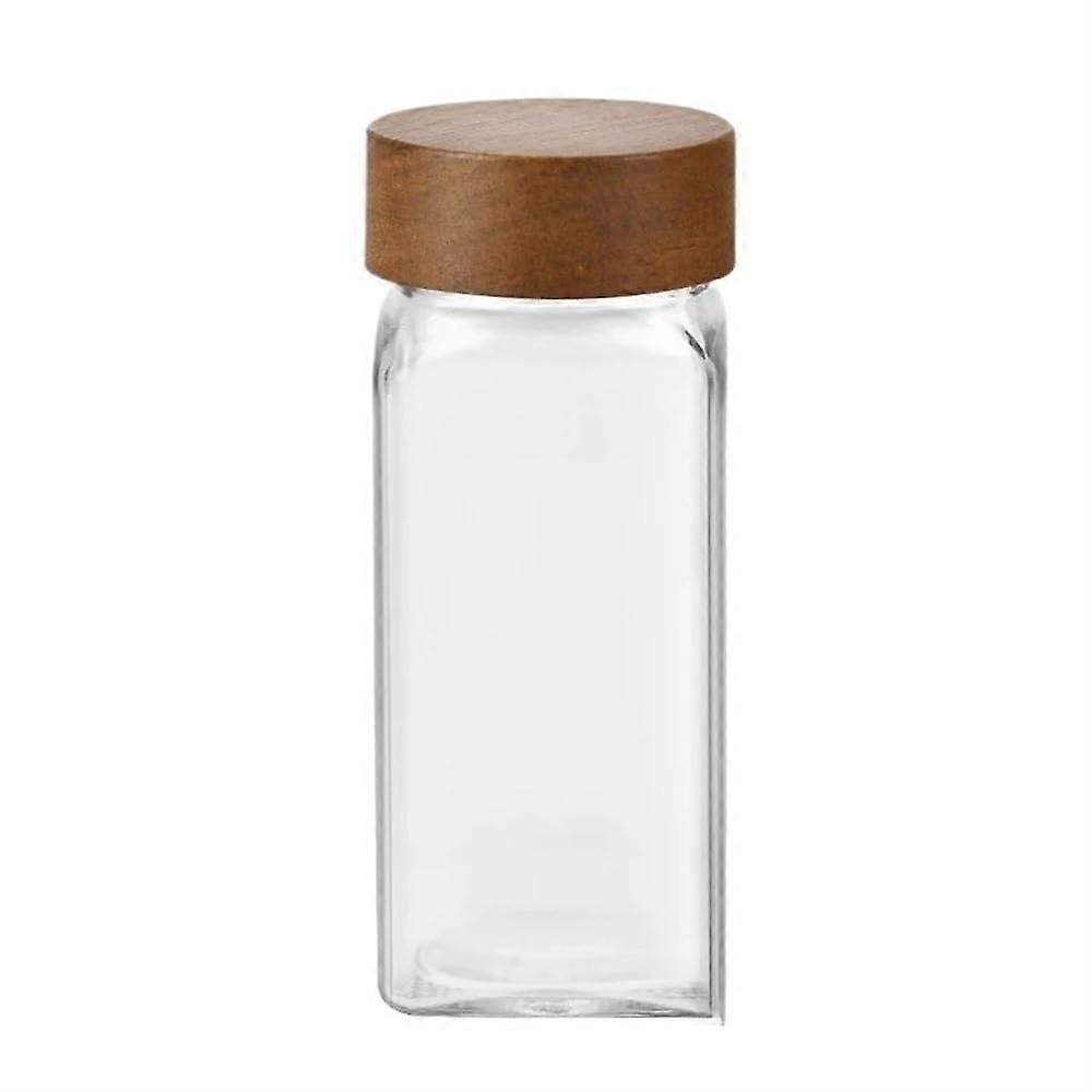 Glass Spice Jars 12Piece Square Transparent Seasoning Storage Bottles For Salt Pepper Spices With Airtight Sealing Lids