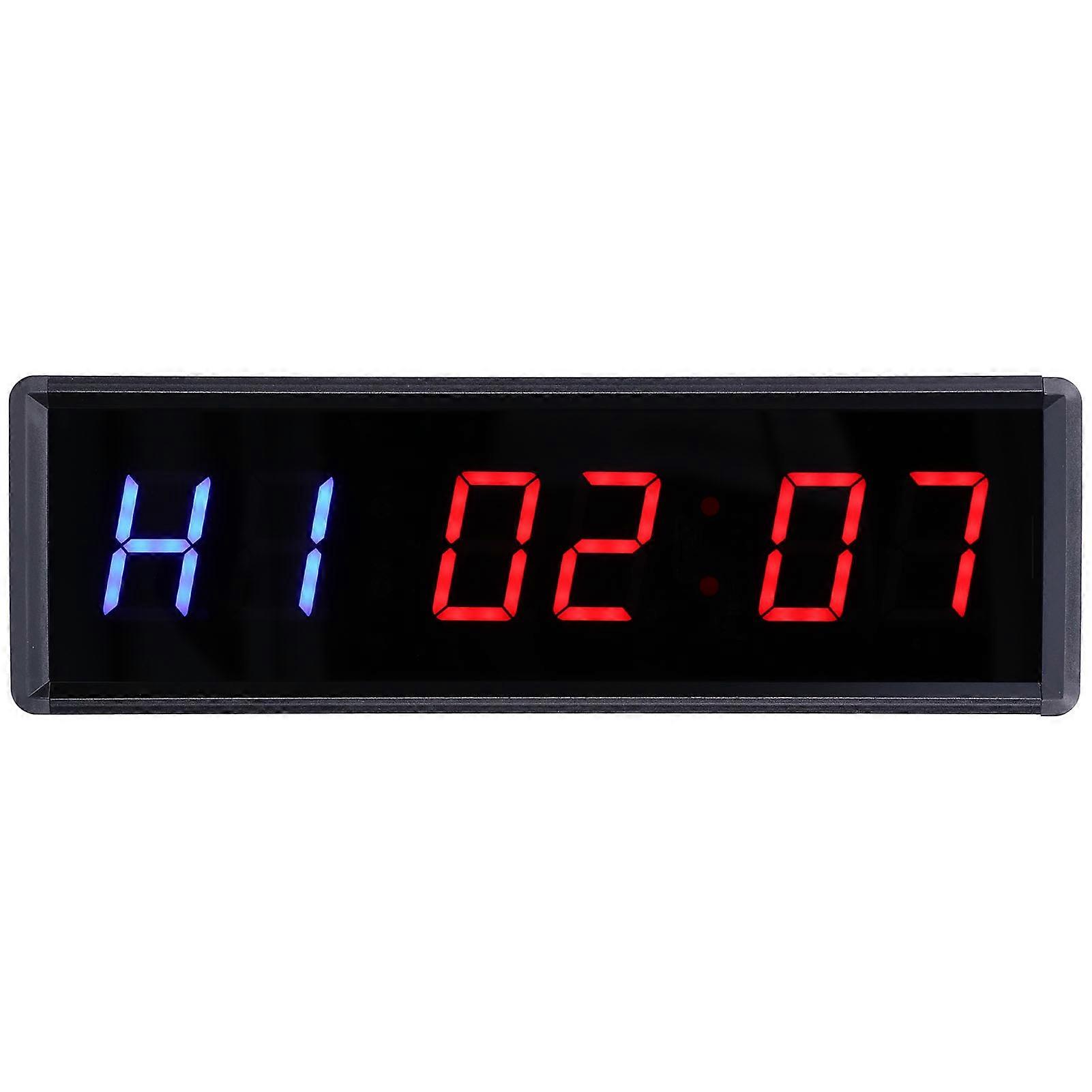 Interval Timer 1.5in LED Digital Display Count Down/Up Clock with Remote for Home Gym Office