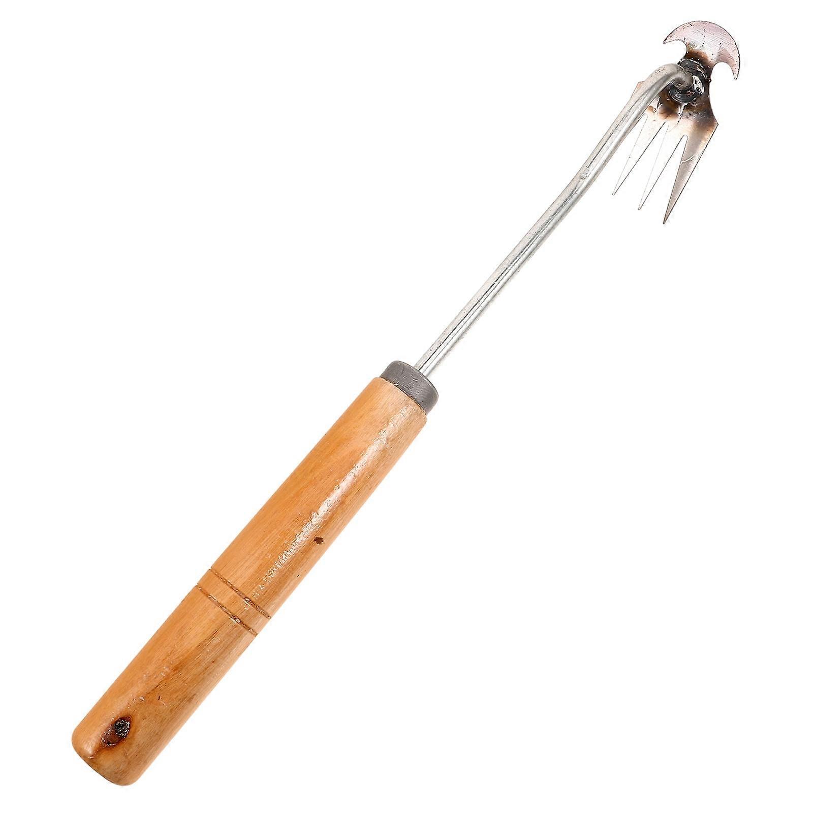 Weeding Tools Wild Vegetables Iron Handle Rake Extraction Puller Gardening Grass Root Removal