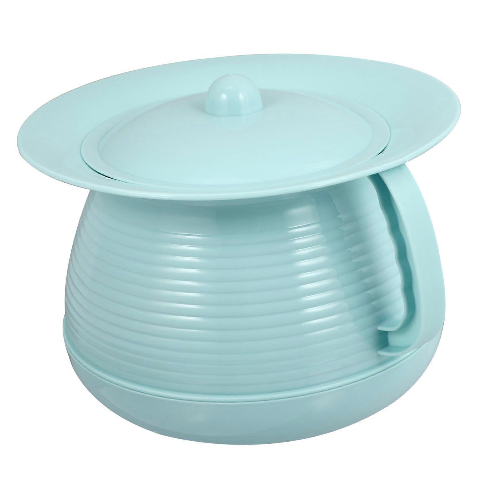 Thickened PP Plastic Bedpan With Lid Portable Chamber Pot Urine Container For Elderly Blue