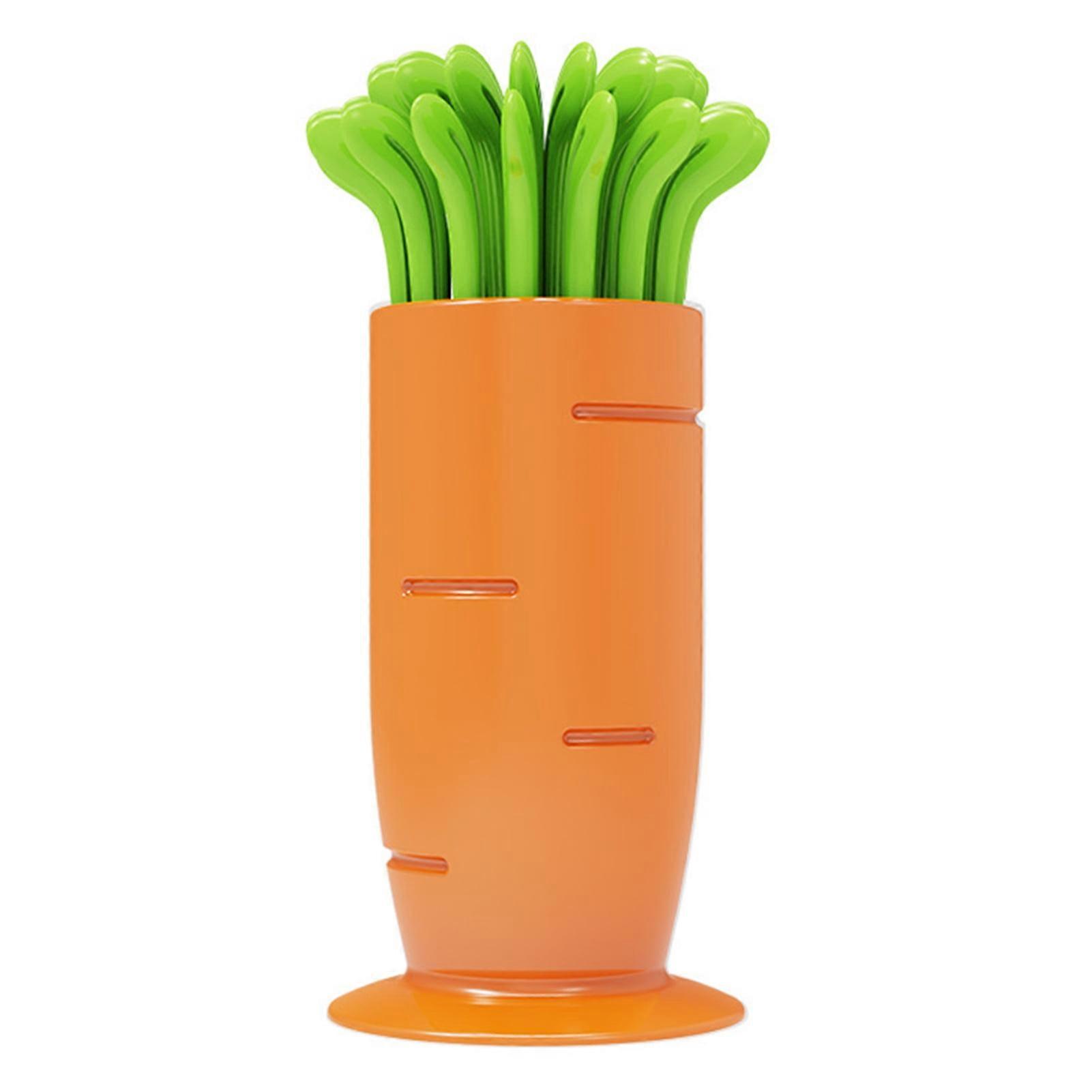 Hariumiu 30pcs Non-slip Fruit Fork Set, Food Grade PP, Easy Grip for Kids, Bento Box, Buffet, Parties, Durable - Compatible with Radish Containers