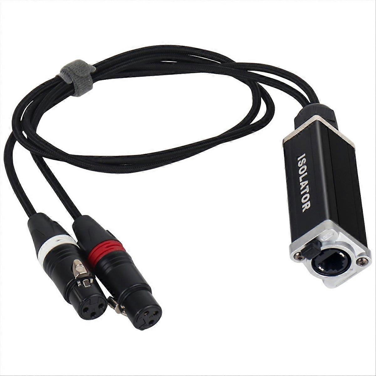 2 Channel XLR Network Cable Extender Network Signal Extender 3Pin XLR Female to RJ45 Ethernet Extend