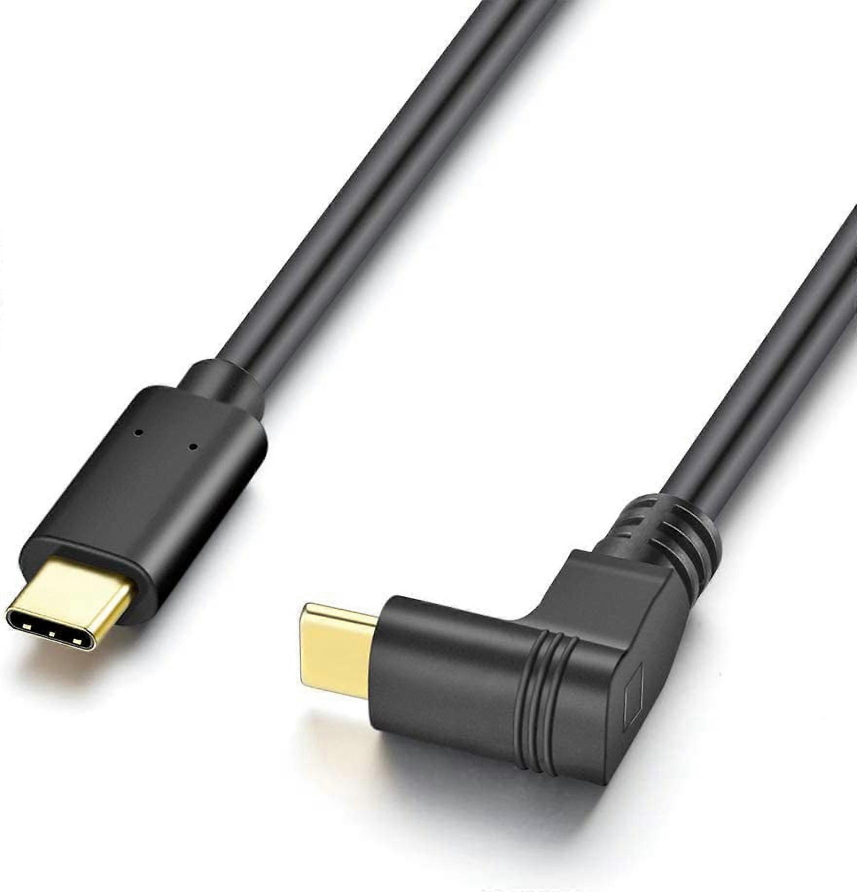 Quick Charge USB Type C Right Angle 90 Degree Male to USB Type C Male 3 AMP Sync and Charging Cable Cord Wire