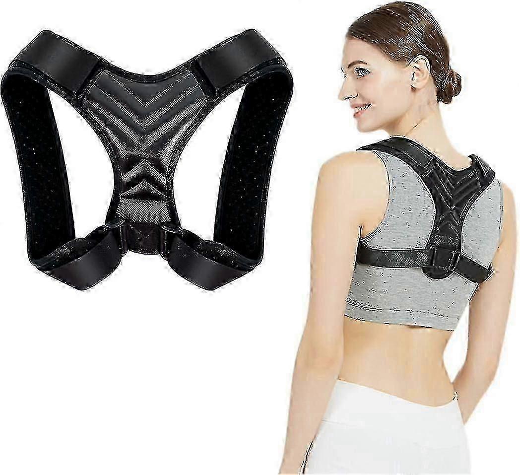 Posture Corrector For Clavicle Support - Adjustable Back Brace With Shoulder Alignment Straps (Unisex) -CNC