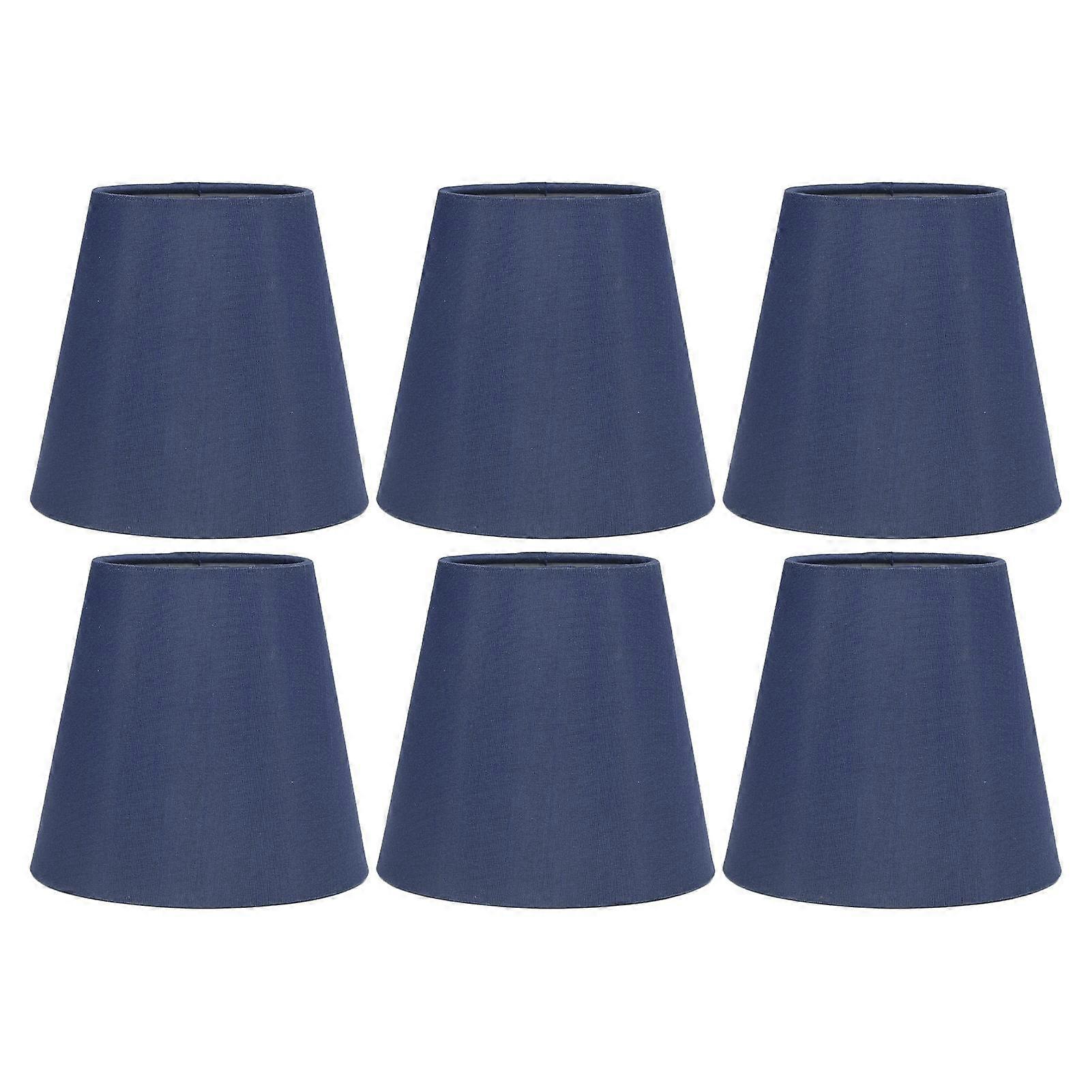 6PCS Fabric Lampshade Modern Simple Good Light Transmission Table Lamp Shade for E14 Bulb Miniature