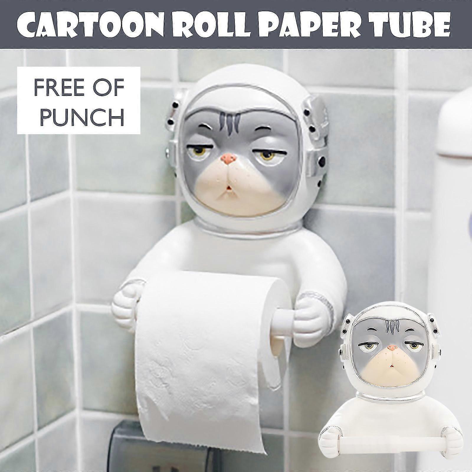 Space Lazy Tissue Holder Toilet Wallless Perforated Tissue Holder