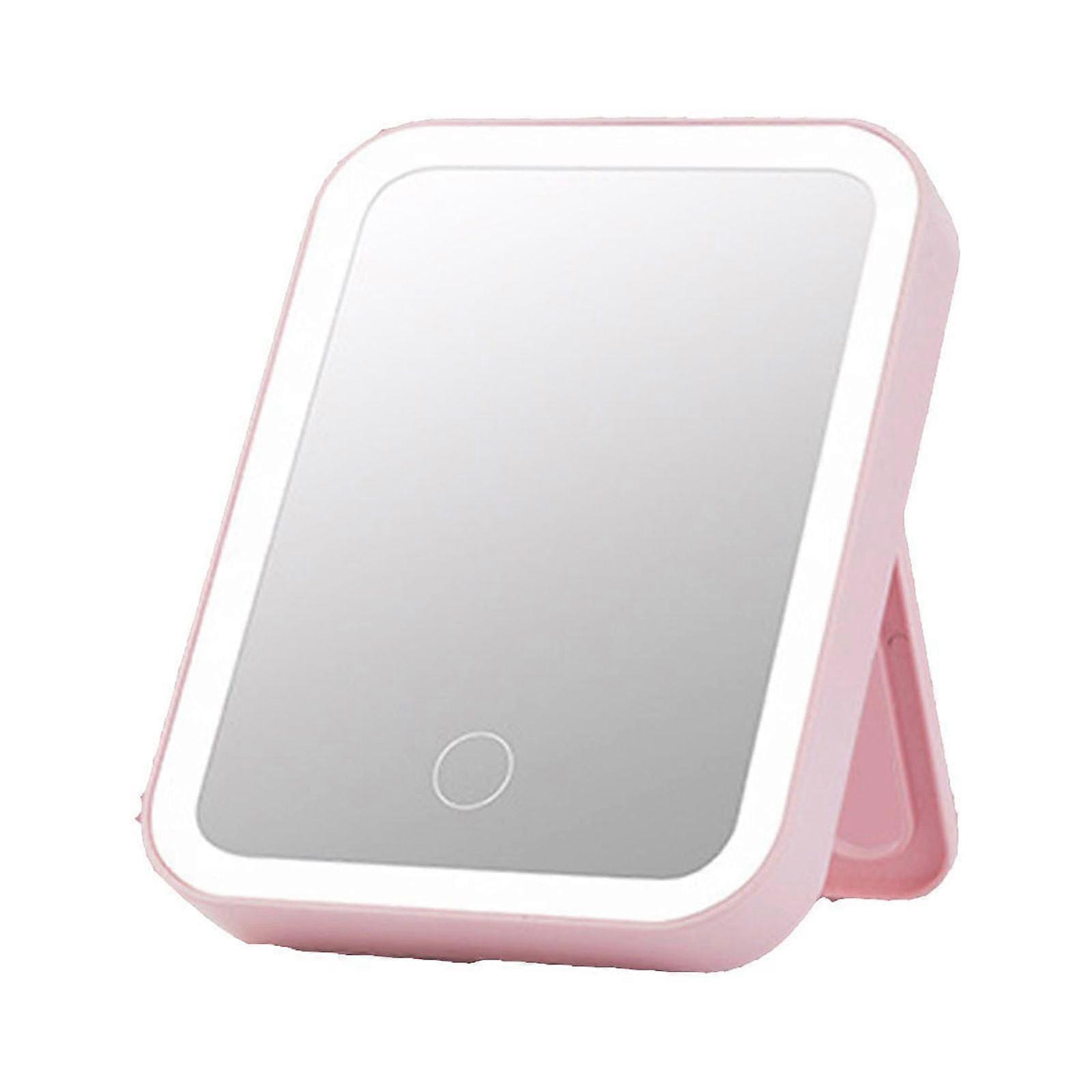 Fnyoxu LED Desktop Mirror Desktop Folding Mirror with Light Desktop Decorative Mirror