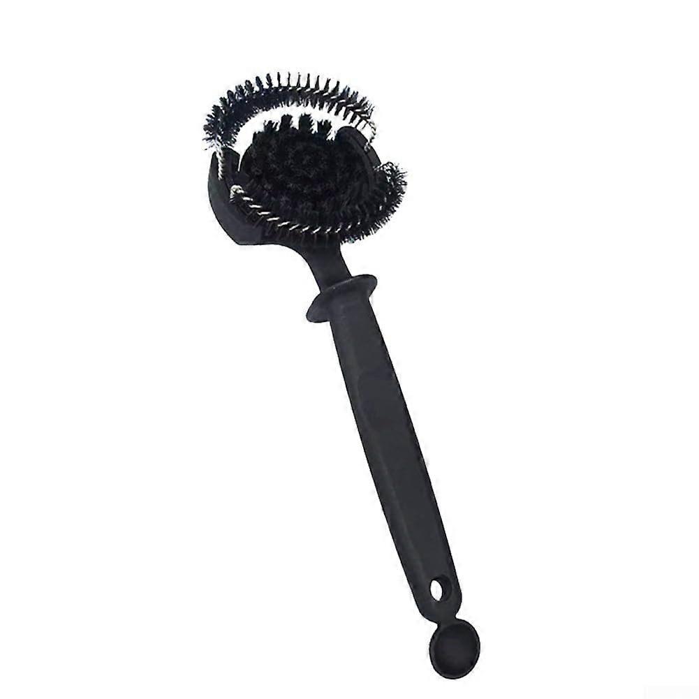 Espresso Machine Cleaning Brush with Removable Nylon Bristles and Measuring Spoon, Fits 51mm 58mm Portafilter (58mm)