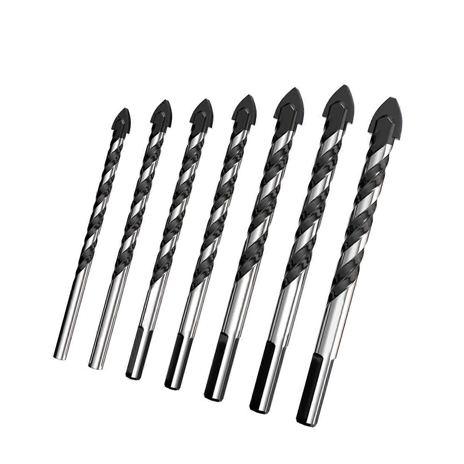 High Speed Masonry Drill Bits Triangular Shank Drill Set For Ceramic Glass Porcelain Wood With U Grooves Chip Removal Multicolor
