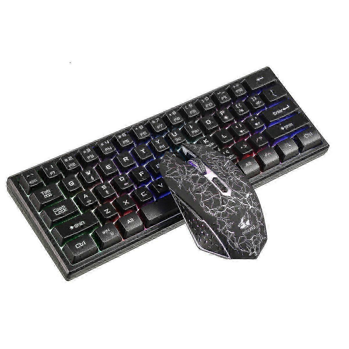 Keyboard & Mouse Set Wireless 61 Keys Rgb Keyboard For Desktop Computer Laptop Pc