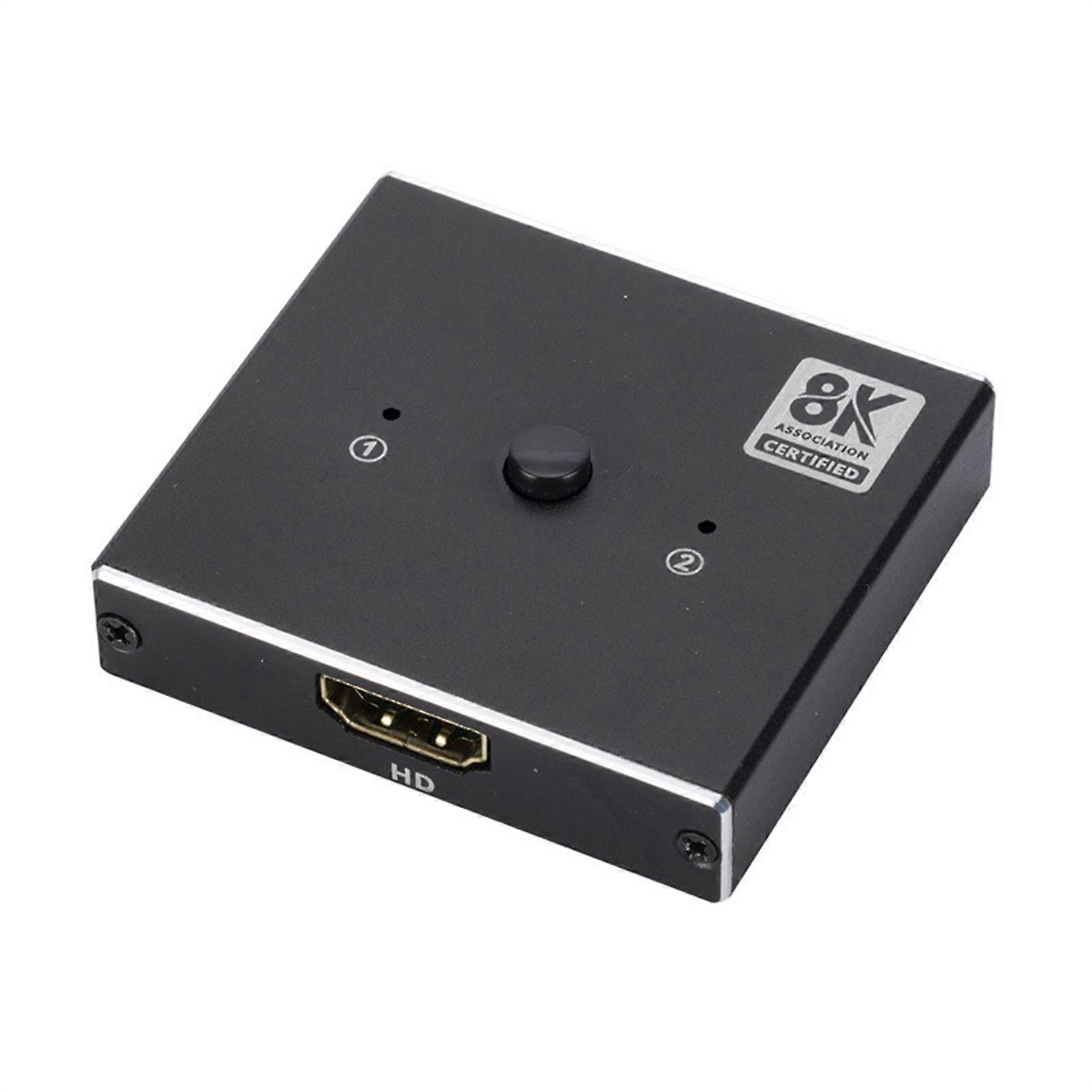 2In1 out Signal Adapter Bidirectional Single Switching Adapter Splitters Easy and Quick 8K60Hz 4K60Hz Multicolor