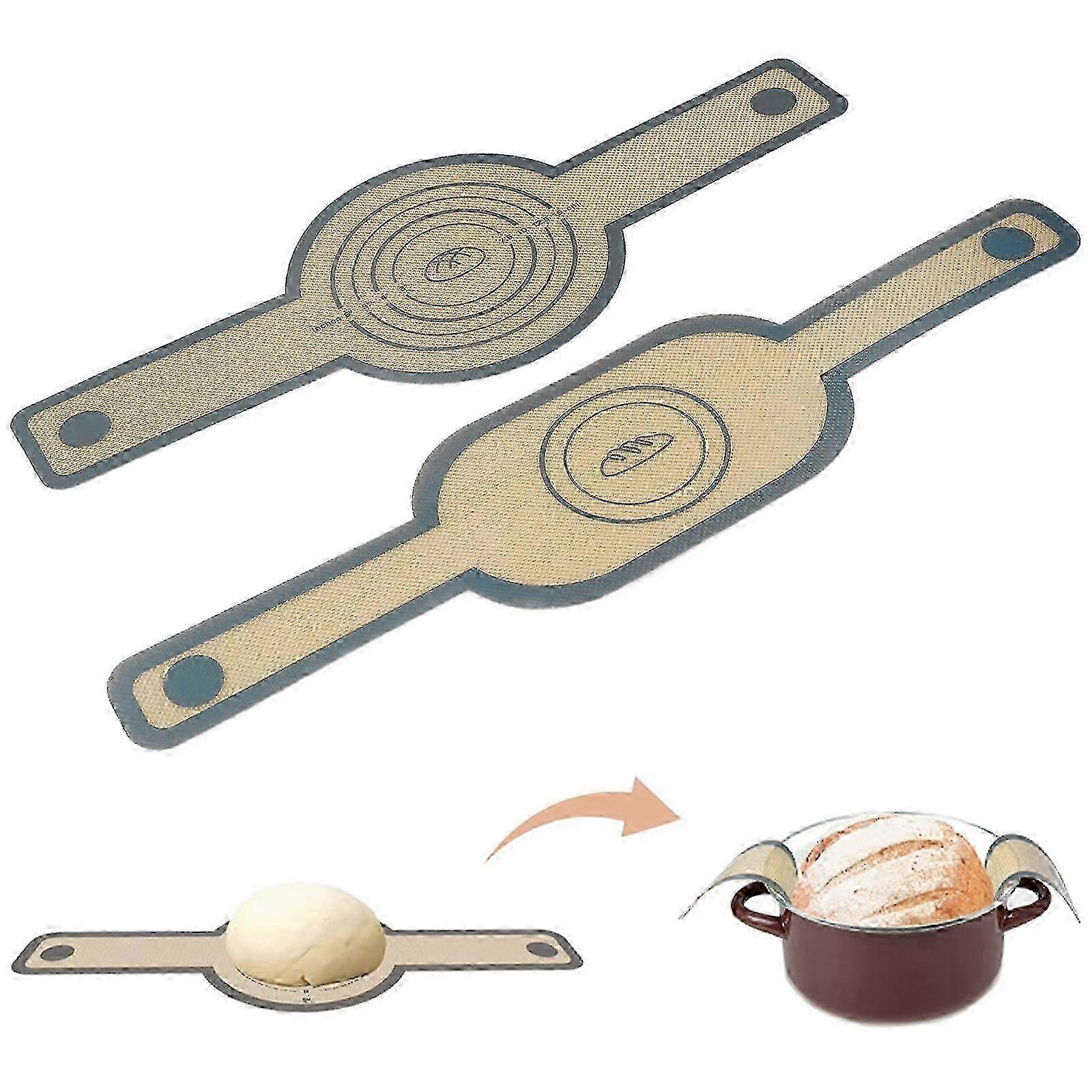 w Silicone baking mat for sourdough bread baking and bread making tools