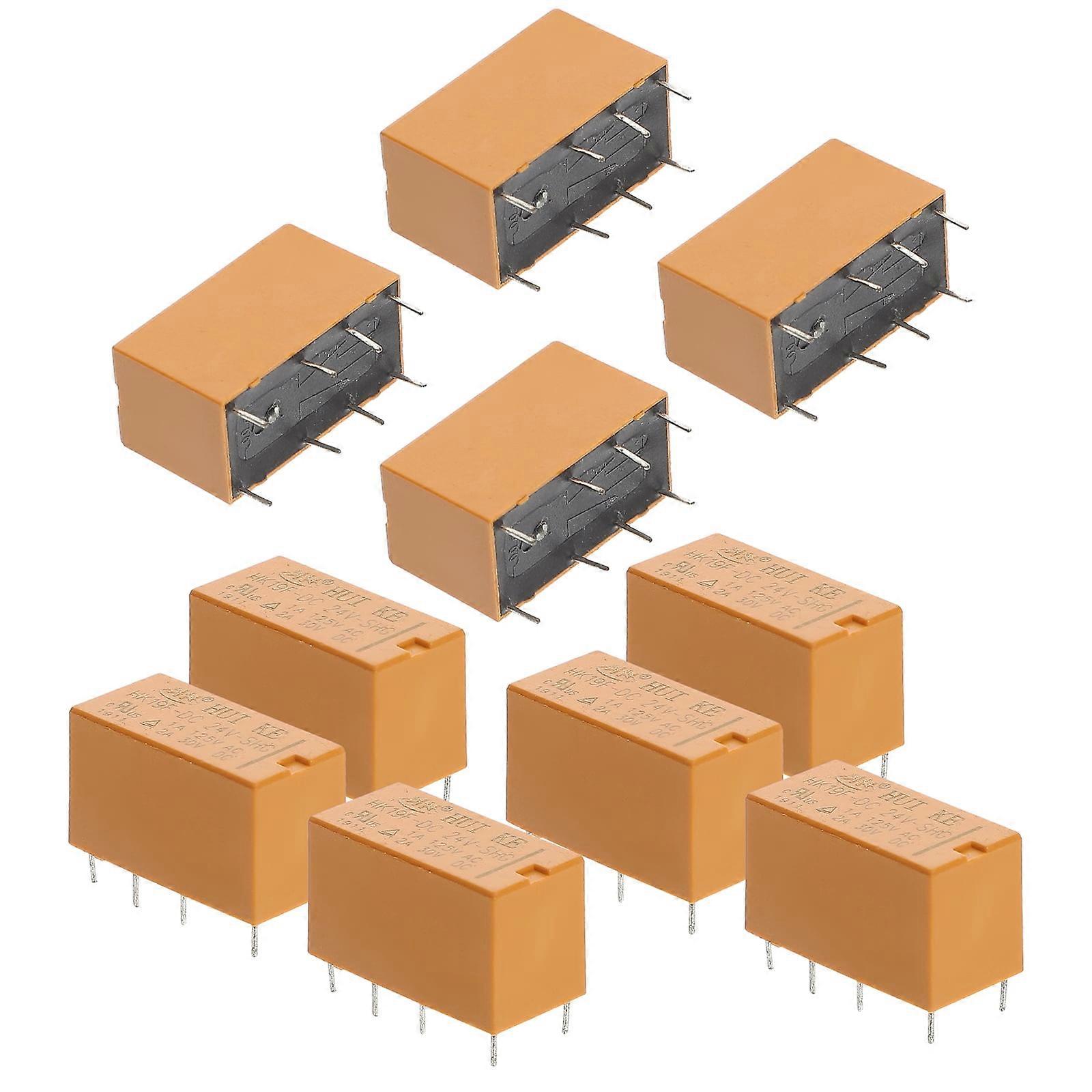 10 Pcs 24v Relay High Performance Dpdt Power 8 Pin Multipurpose Electronics Plastic