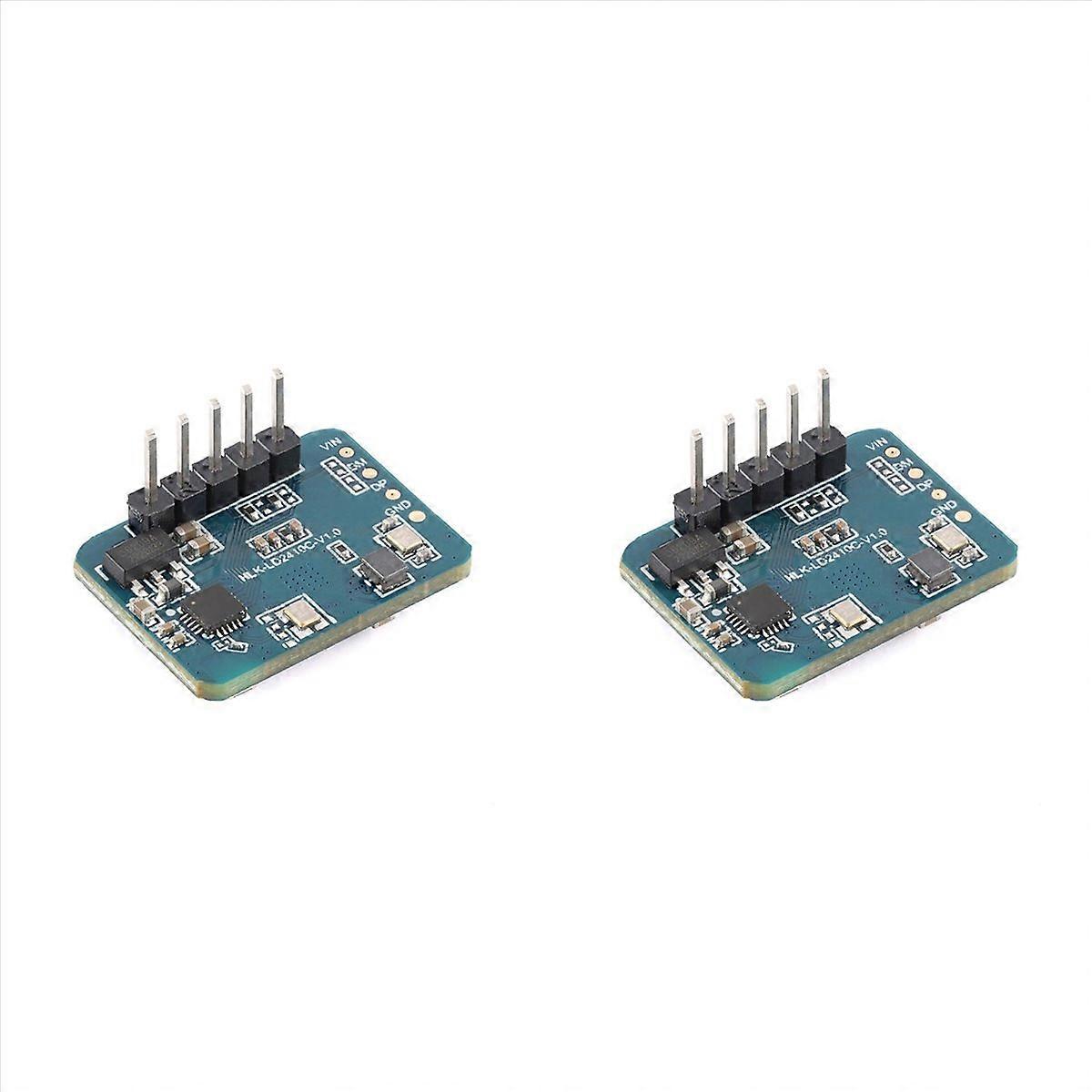 2X LD2410C 5V Mini 24G Smart Human Presence Status Sensor Millimeter Wave Radar Sensing Module