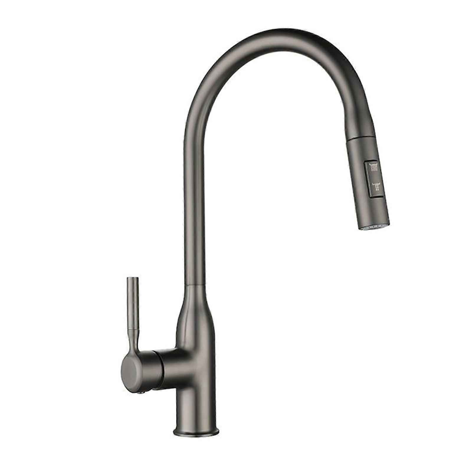 Black Kitchen Faucets with Pull Downs Sprayers Highly  Arcs Single Handle Kitchen Sink Faucets  for Laundry Easy to Use  Silver