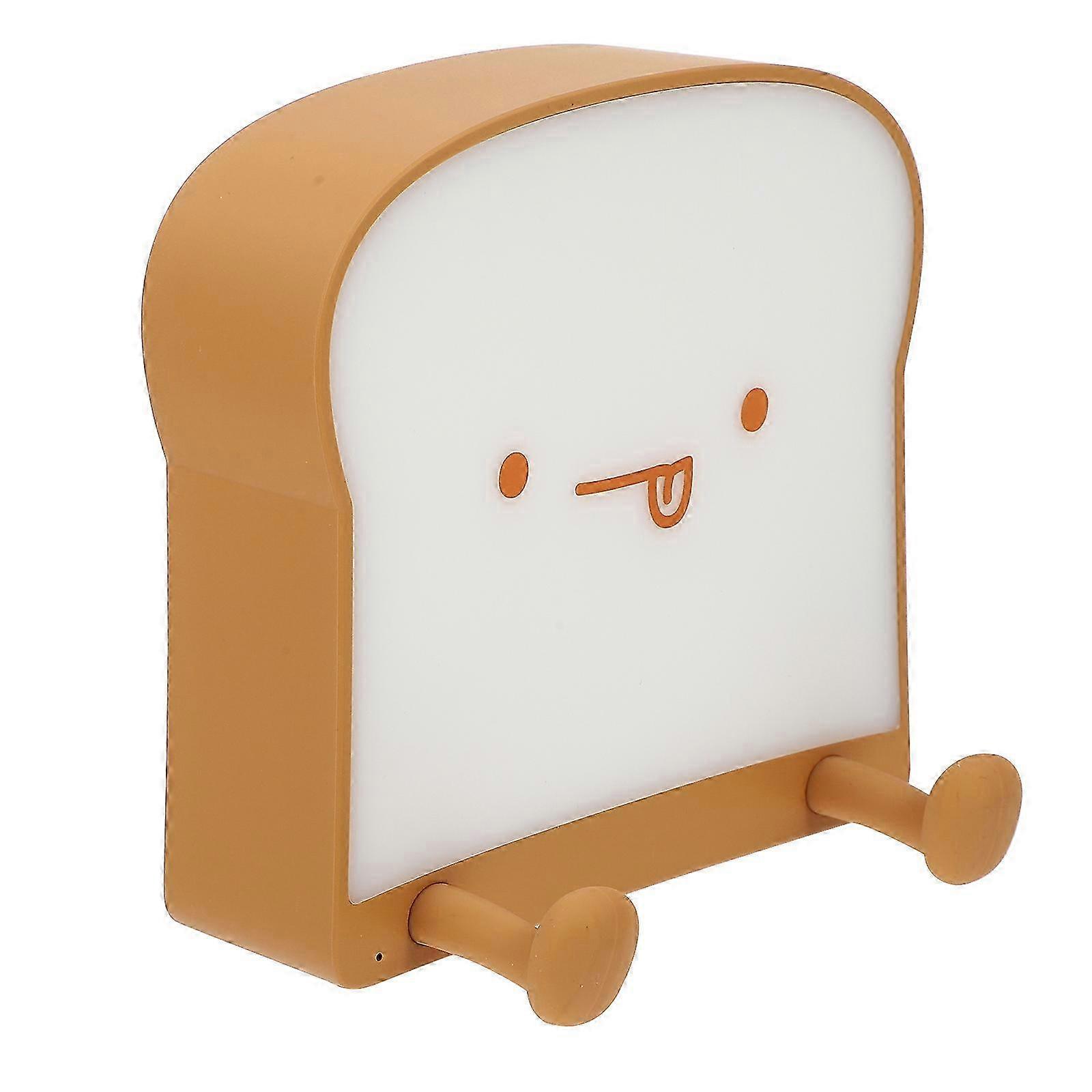 Patting Light Toast Shape Stepless Dimming Adorable Desktop Night Light