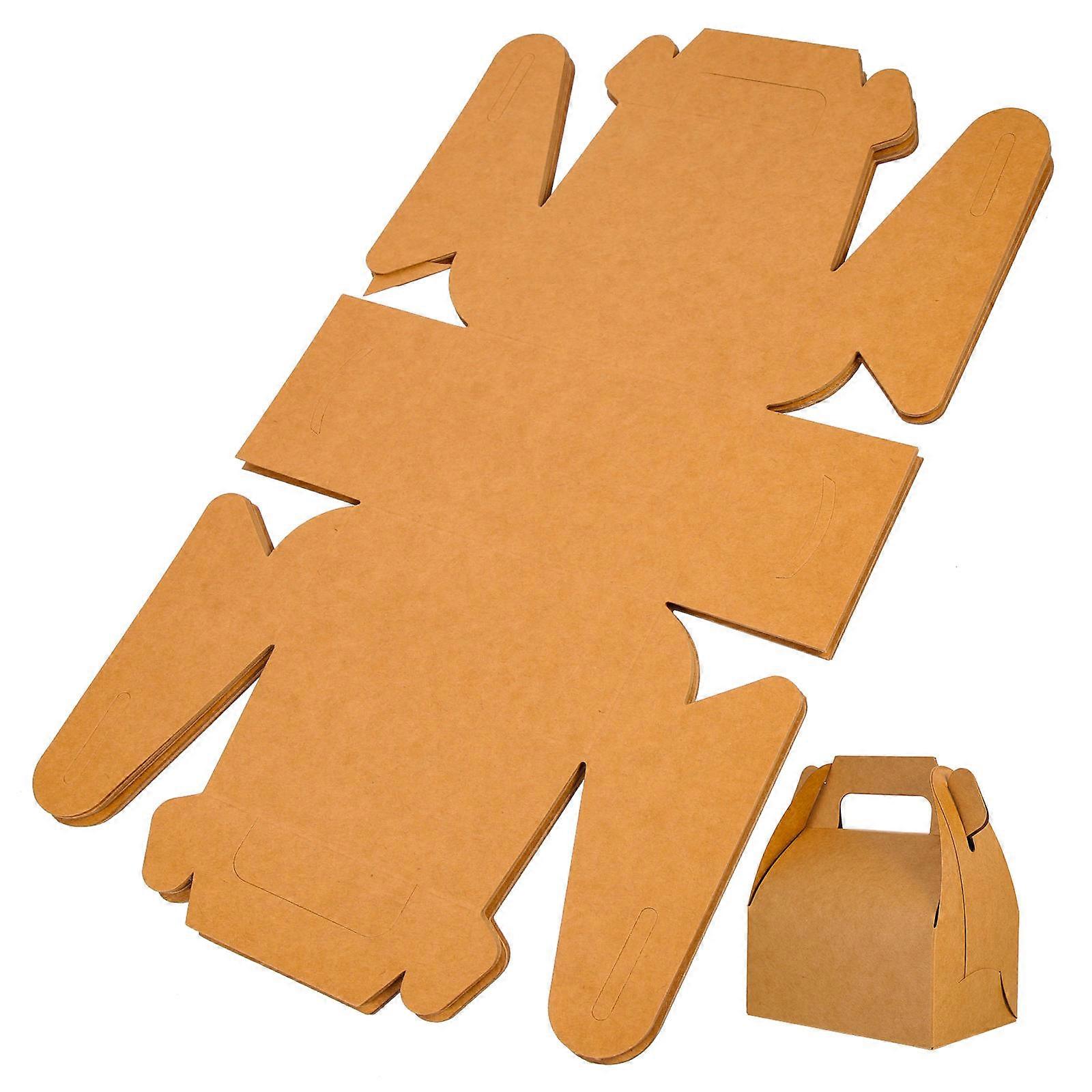 40 Pcs Kraft Paper Rectangular Shape Suitable For Storing Biscuits And Treats In Brown Color For Convenient And Easy Carrying
