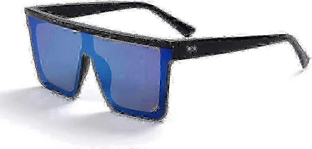 Oversized Square Sunglasses: Fashion Flat Top, Big Black Frames Shades for Men & Women