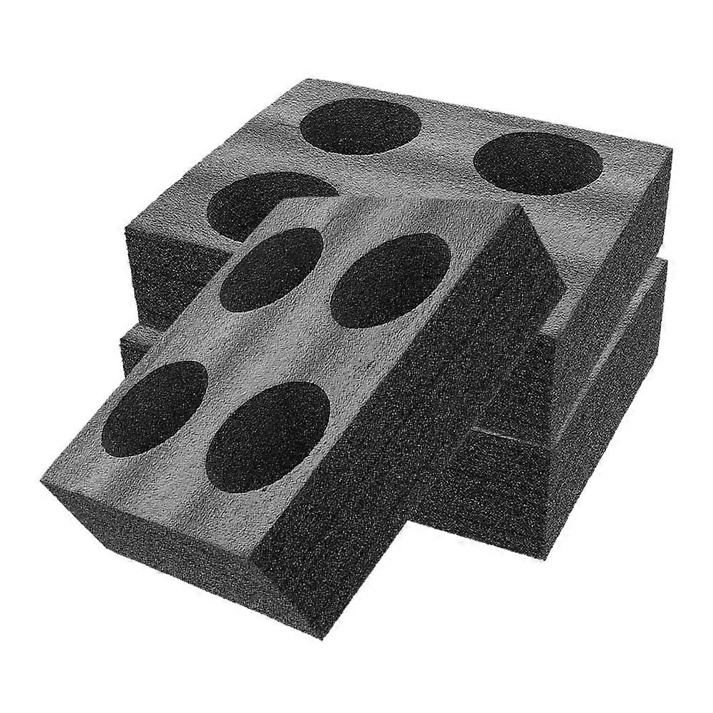 Black Coffee Cup Holders for Drinks Lightweight and Durable EPE Material with Anti Slip Design 4 Hole Tray