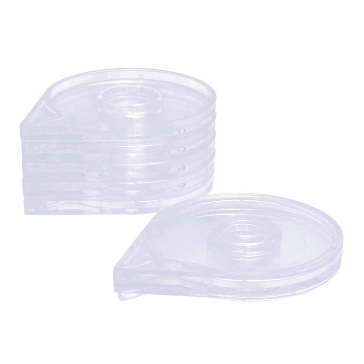 6pcs Nail Striping Tape Dispenser Set Clear Holder for Precise Line Creation and Easy Manicure