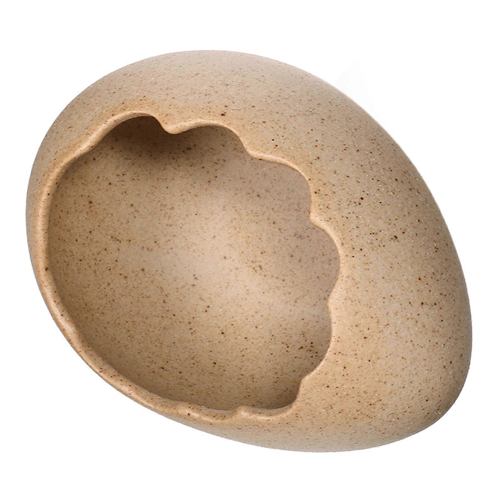 Decorative Broken Egg Shell Shape Bowl For Serving Desserts During Special Occasions 220ml Beige 1Pack
