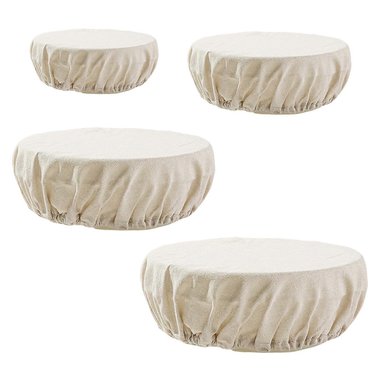 4Pcs Bread Proofing Basket Liners Round Cloth Covers For Sourdough Baking Proofing Basket Liners Perfect For Home Use Multicolor