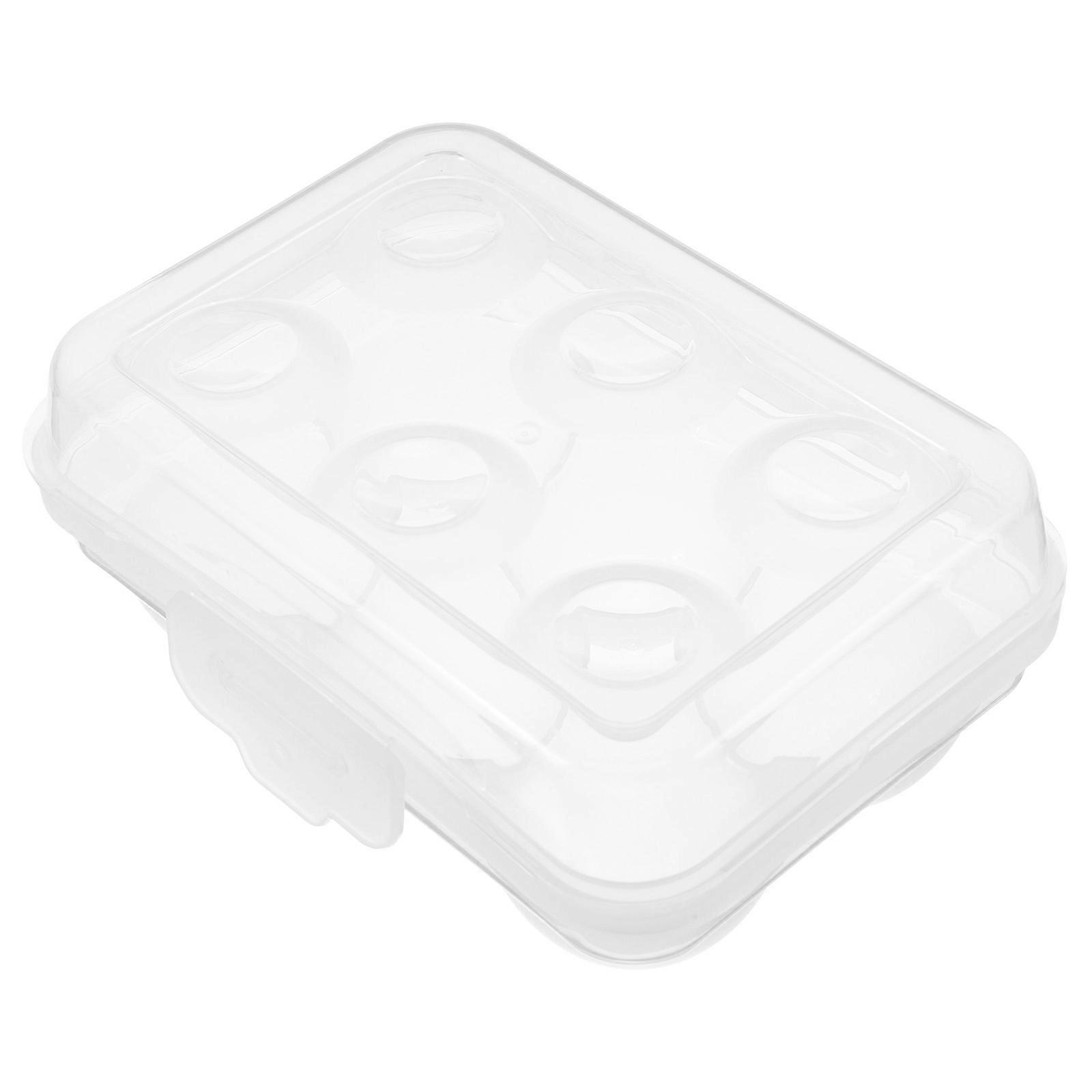 Transparent Portable Egg Container with Lid for Storage ABS Material