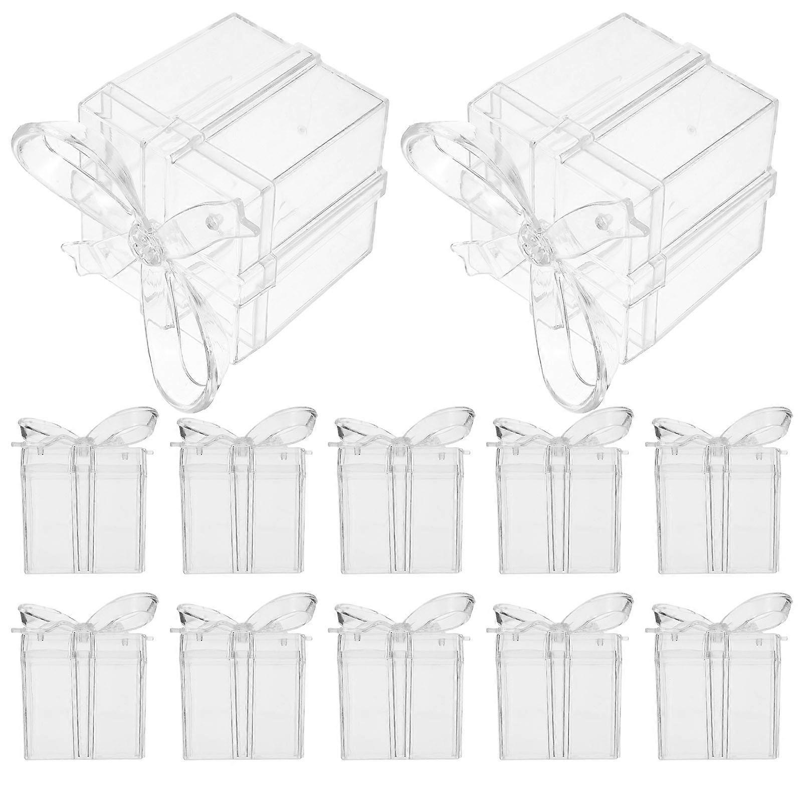 Transparent Candy Boxes Material 12Pcs for Wedding Candy Storage