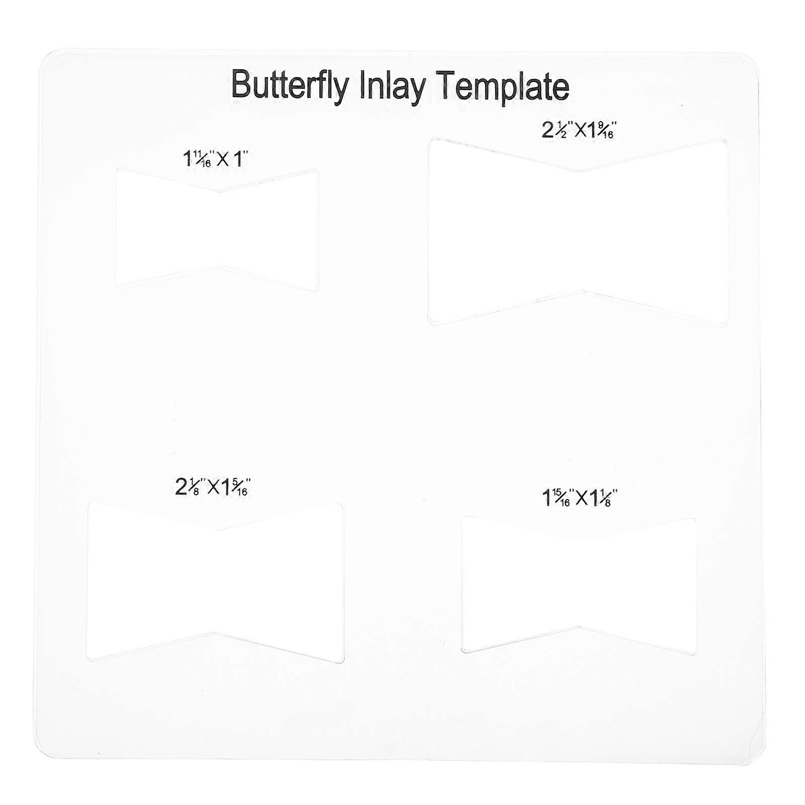 Woodworking Tool Butterfly Inlay Template for Craft Projects