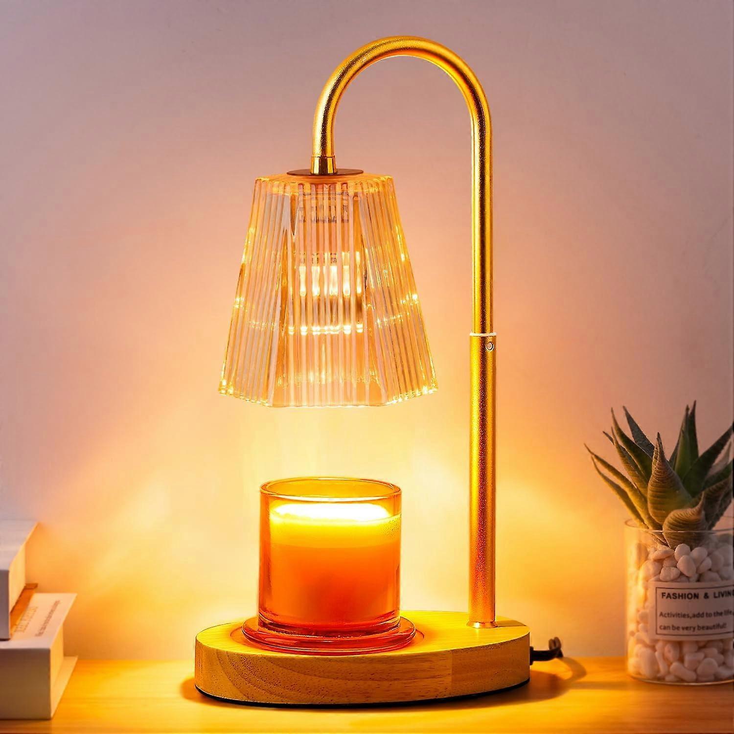 Electric Wax Warmer Lamp with Timer, Dimmable & Adjustable Height, Compatible with Jar Candles, No Flame Scented Warmer