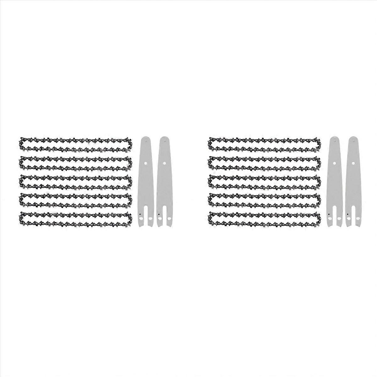 5Pcs 6Inch Chainsaw Chain with 2Pcs Saw Chain Bar for Mini Chainsaw