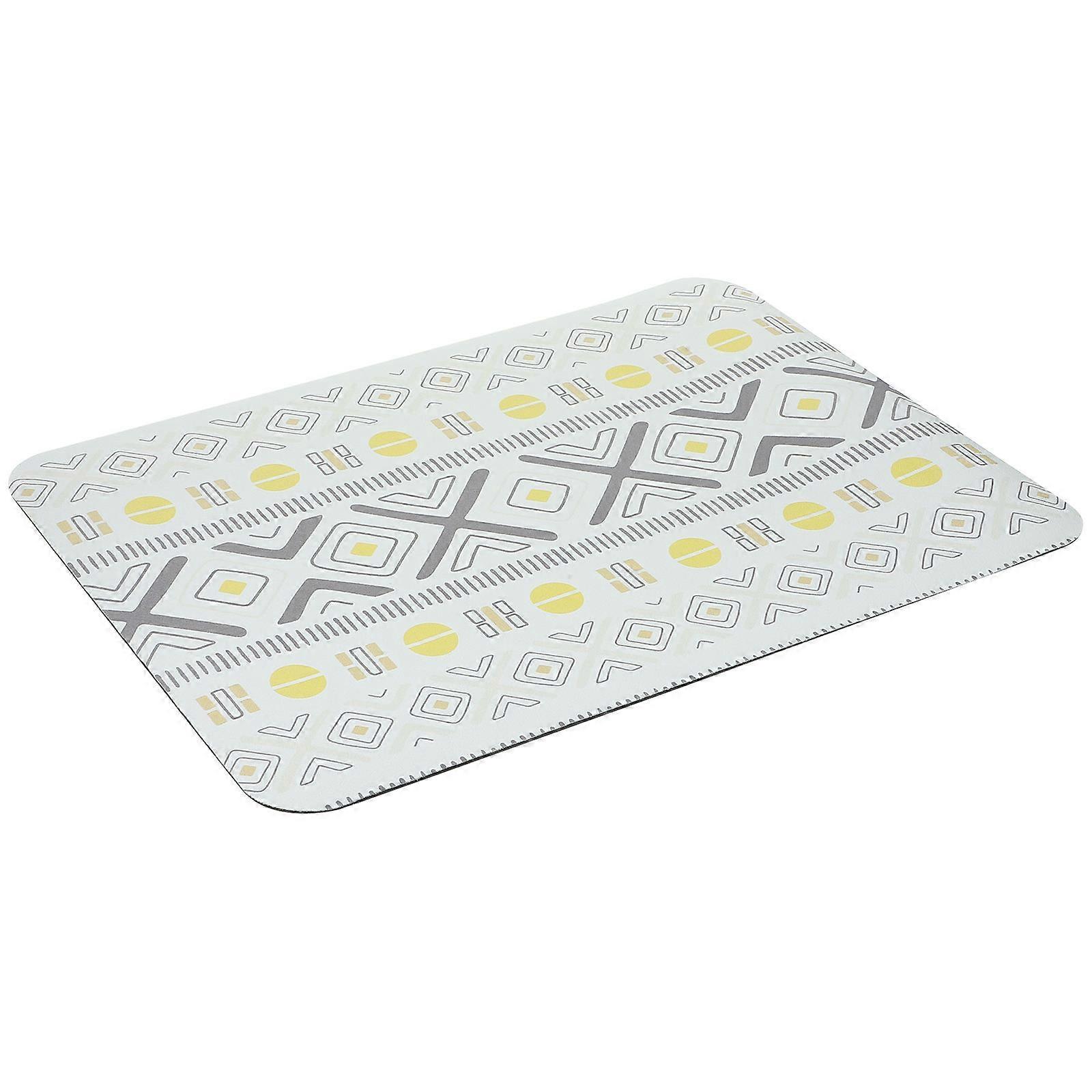 Dish Drying Mat Bohemia Style for Water Absorption 2Pcs Beige Kitchen Pad