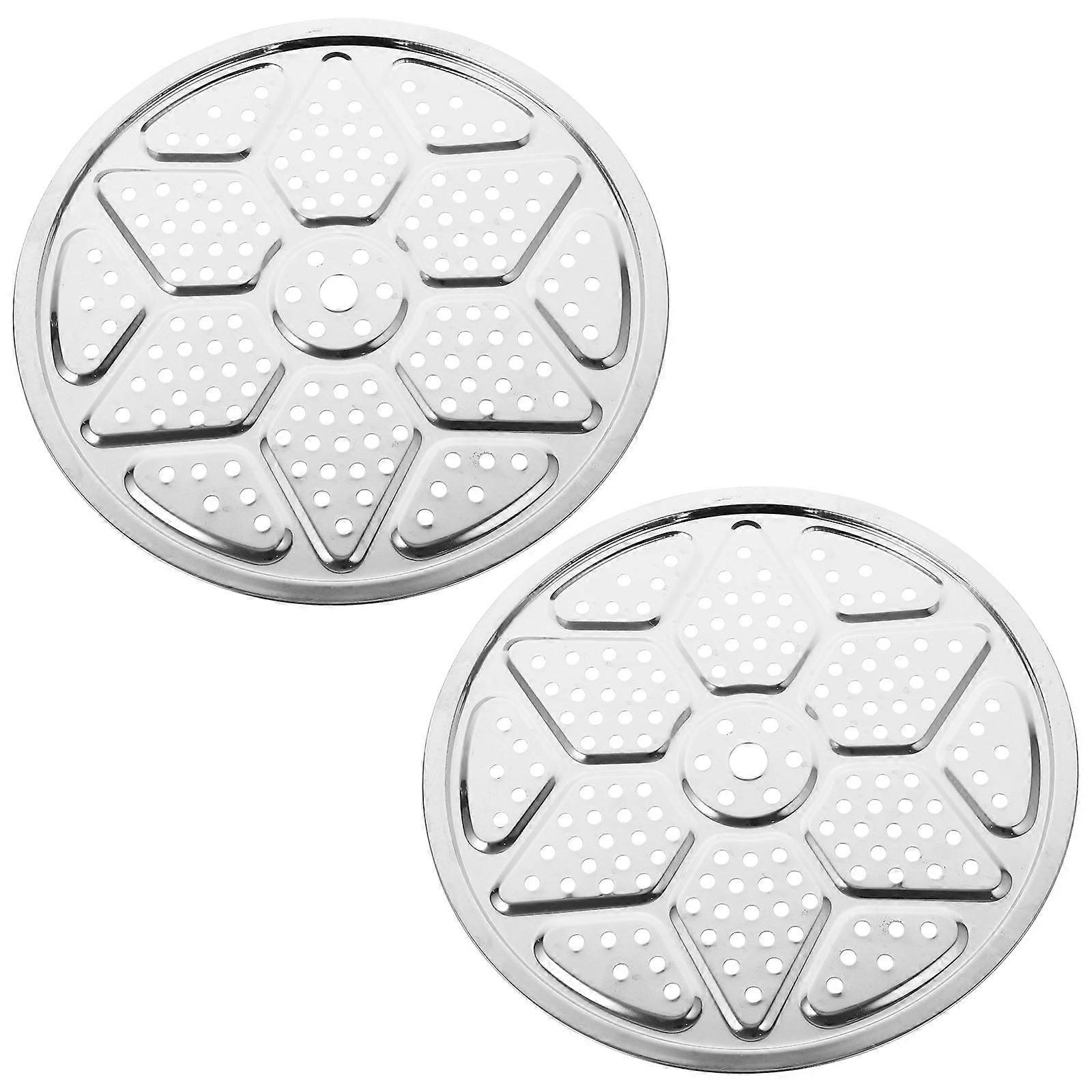 Silver Stainless Steel Steamer Rack for Canning 2Pcs Practical Cooking Tool