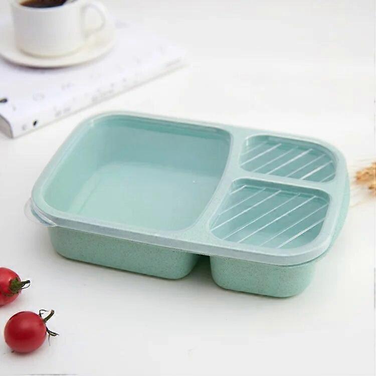 Wheat Straw Lunch Box Divided Into Compartments Insulated Lunch Box With Lid Square Lunch Box Portable Lunch Box