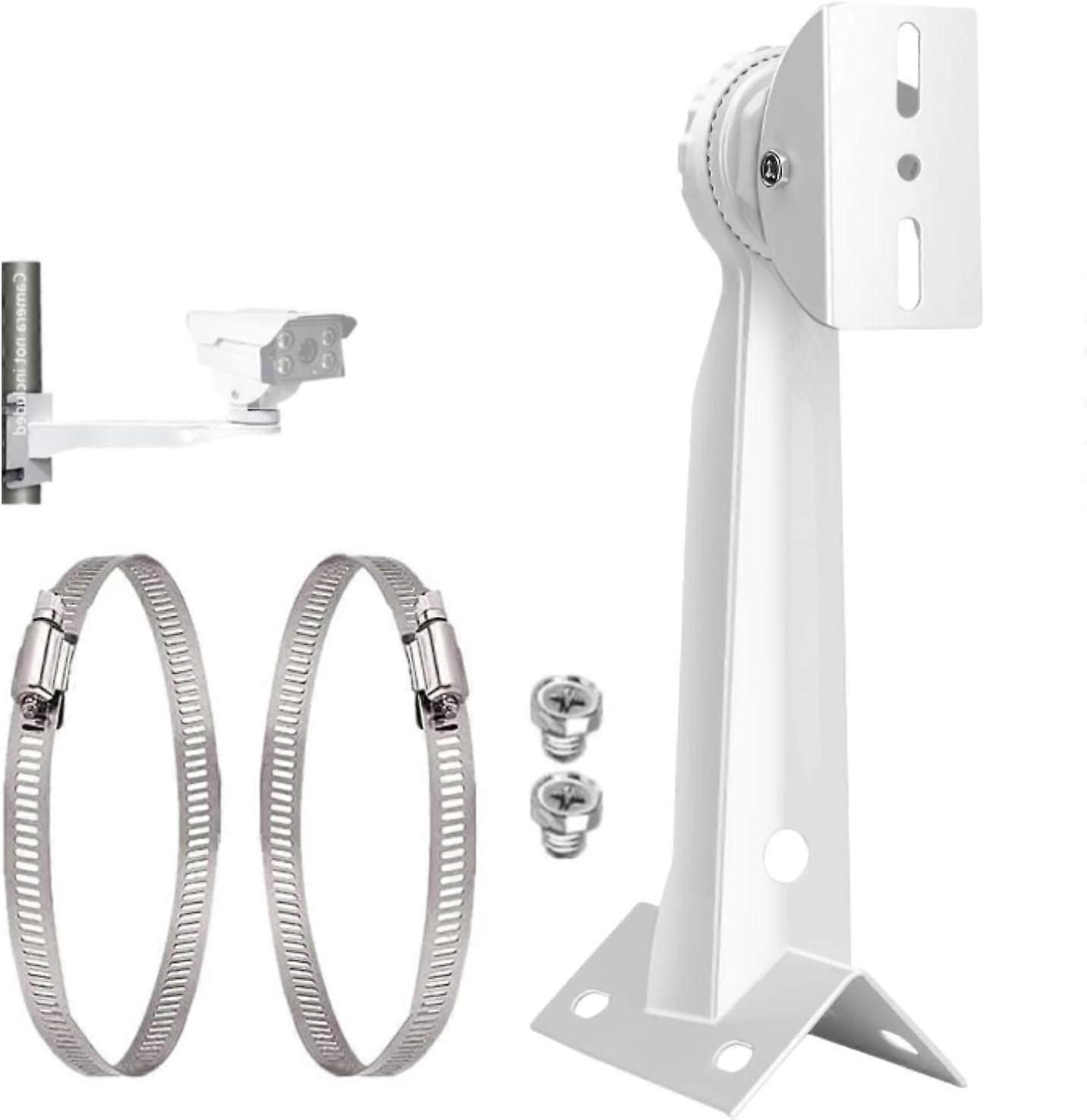 Security Camera Mount with 90° Adjustable Tilt, Weatherproof Aluminum CCTV Corner Pole Bracket