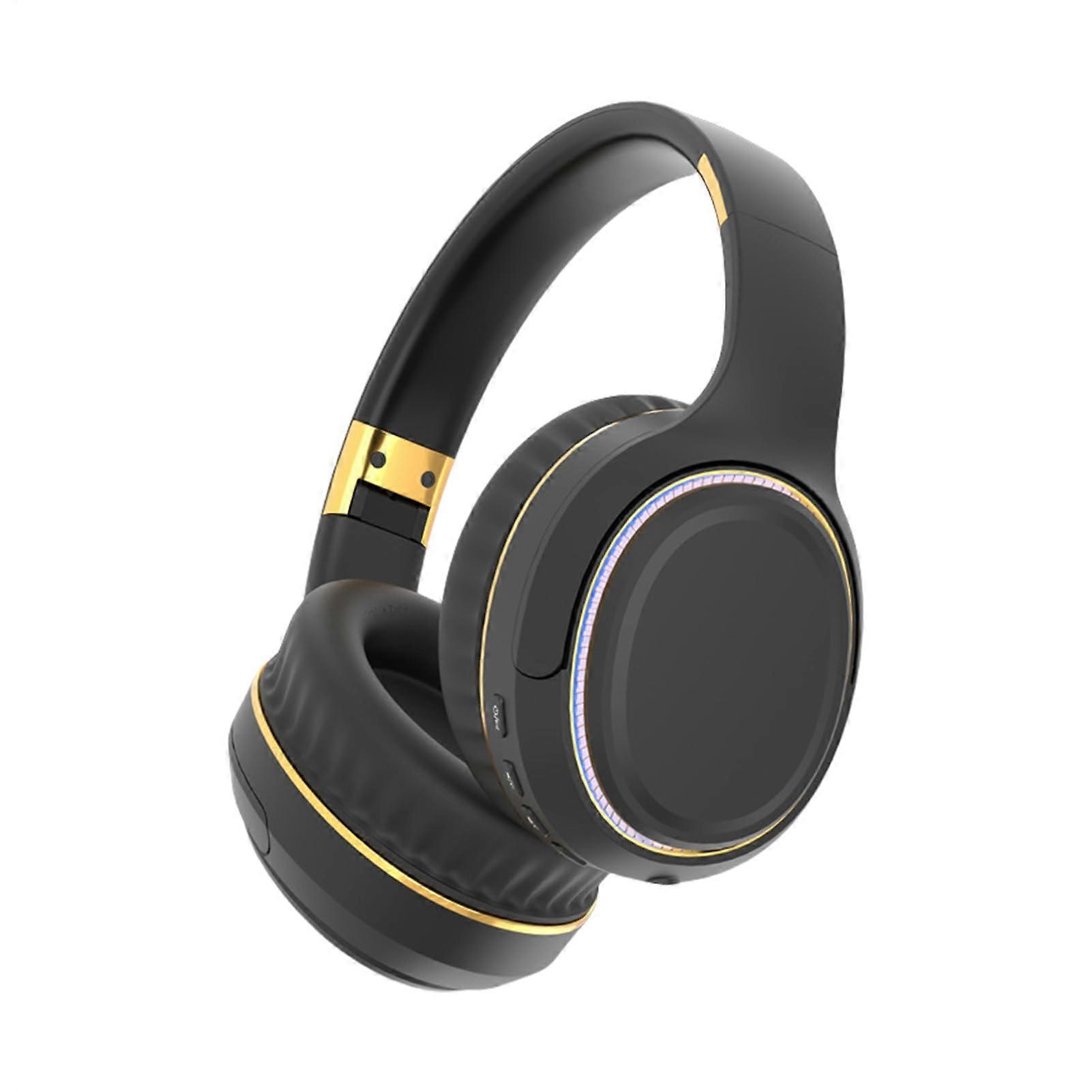 Wireless Headphones OverEar Foldable Stereo Bass With Breathing Light For Gaming, Commuting, Sleep, Workout