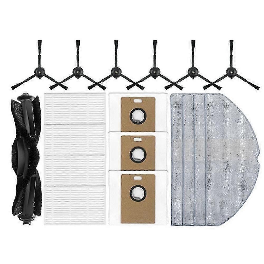 18PCS for Tapo RV30 Max /RV30 Max Plus /RV20 Max /RV20 Max Plus Vacuum Parts Main Side Brush Filters Mop Cloth Dust Bags