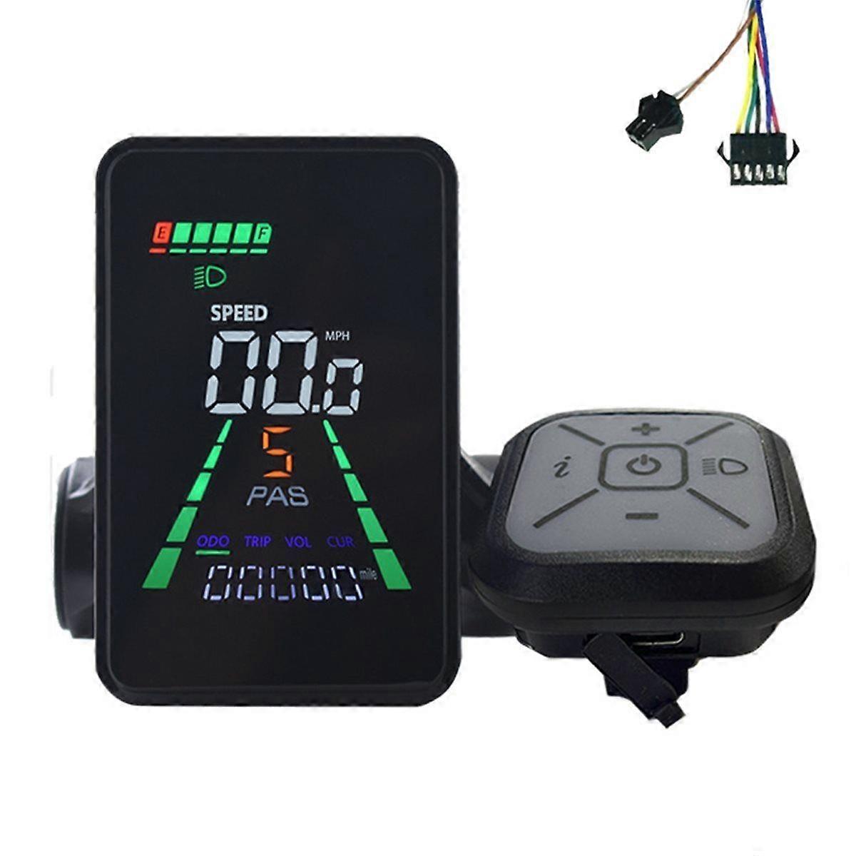 L5 E-Bike LCD Display Meter 24V/36V/48V/60V UART Speedometer Type C Electric Scooter LCD Meter SM5+