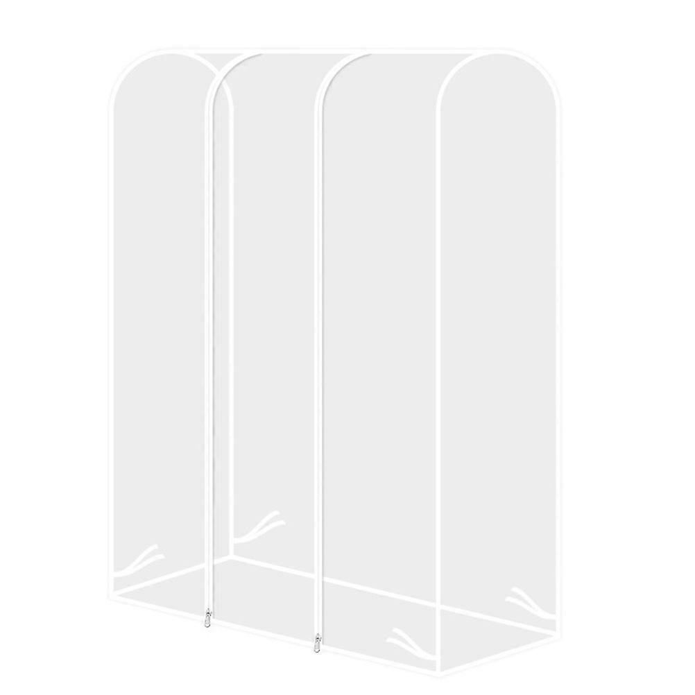 Clear Clothes Rack Cover with Zippers 2pcs Garment Rack Protector