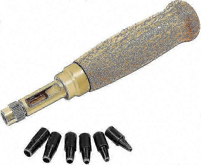 Multi-purpose Hole Punch For Car, Leather, Books - 6 Replaceable Tips (1.5-4mm) For Sewing Diy Projects