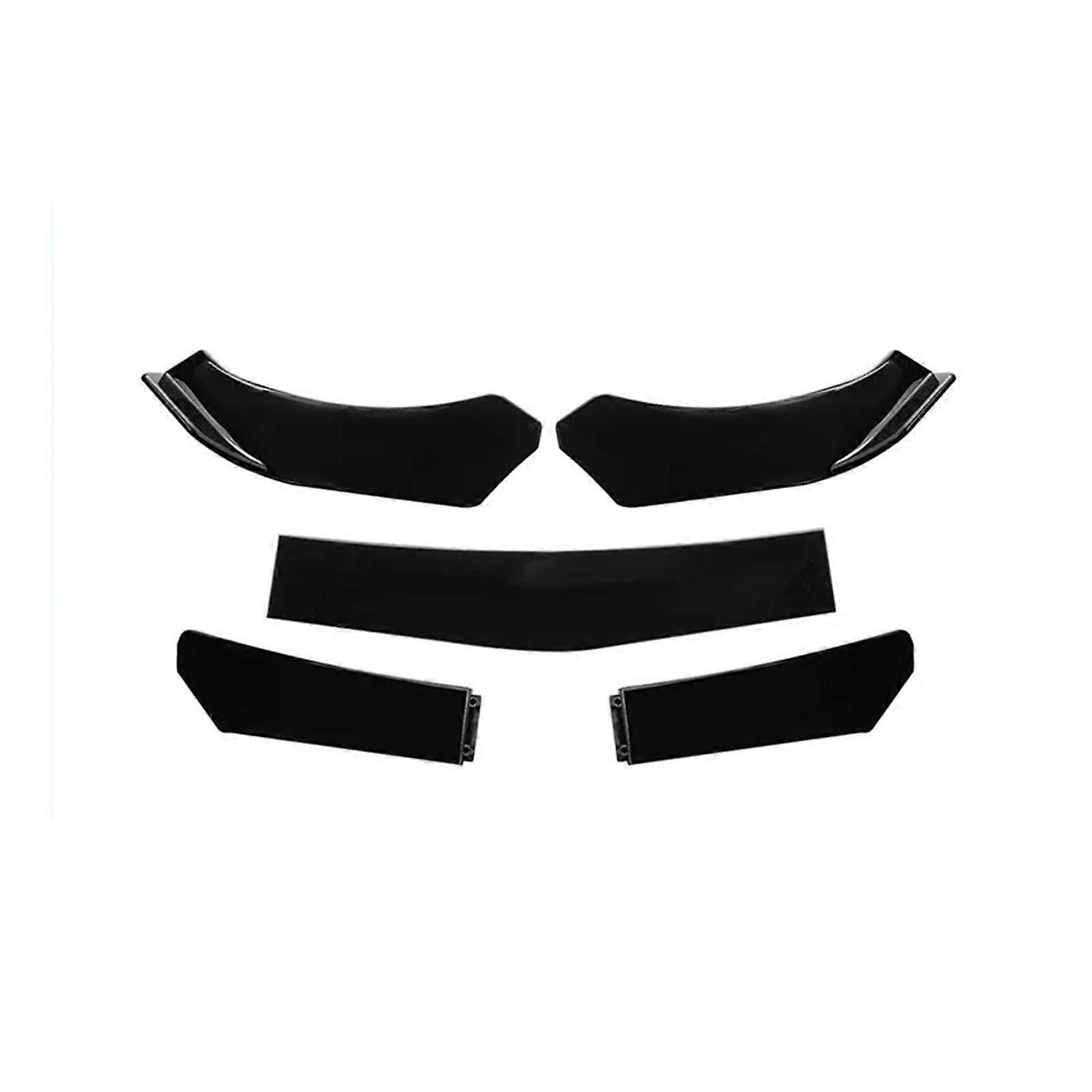 Car Front Lip Spoiler Glossy Black Adjustable Universal Front Splitter Diffuser Waterproof