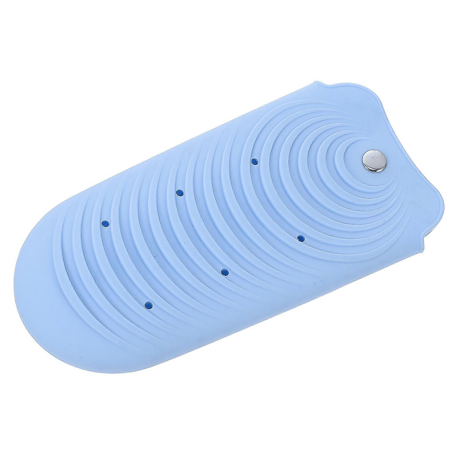 Blue Silicone Heat Resistant Flat Iron Holder Pouch for Hot Tools